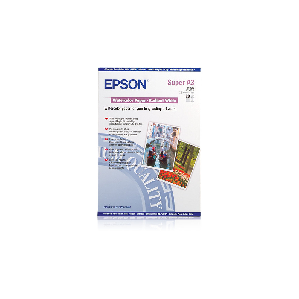 EPSON PAPIER AQUARELLE BLANC A3 EPSON PAPIER AQUARELLE BLANC A3