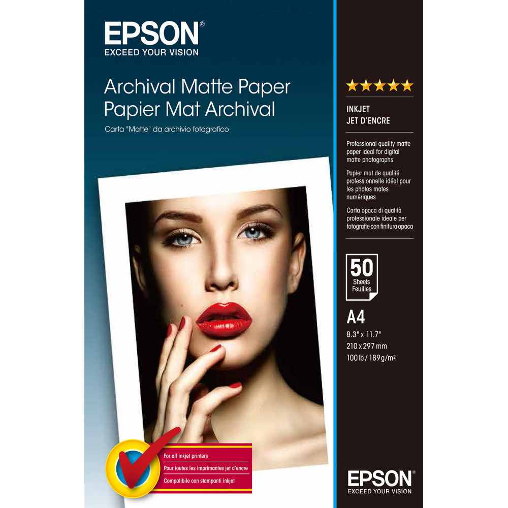 EPSON PAPIER MAT ARCHIVAL A4 19 EPSON PAPIER MAT ARCHIVAL A4 19