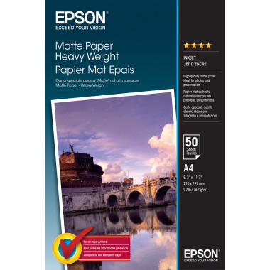 EPSON PAPIER MAT EPAIS A4 50 F.
