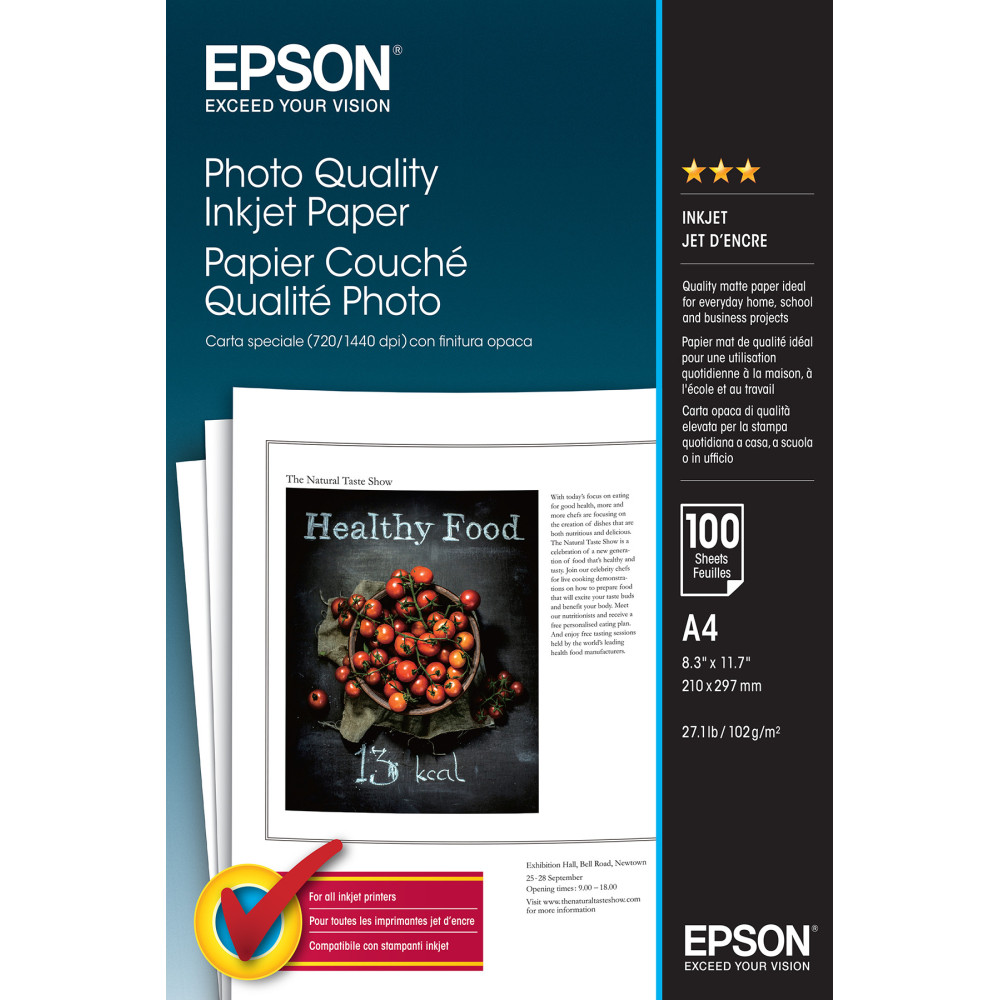 EPSON PAPIER COUCHE A4 QUALITE EPSON PAPIER COUCHE A4 QUALITE