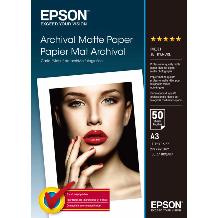 EPSON PAPIER MAT ARCHIVAL A3 19