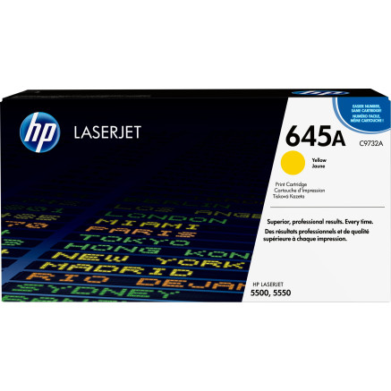 HP 645A - Jaune - original - LaserJet - cartouche de toner (C9732A) - pour Color LaserJet 5500, 5550