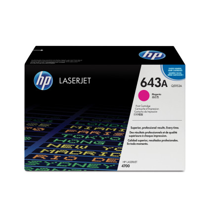 HP 643A - Magenta - original - LaserJet - cartouche de toner (Q5953A) - pour Color LaserJet 4700, 4700dn, 4700dtn, 4700n, 470