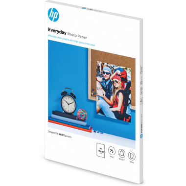 Hp everyday photo paper - papier - papier semi-brillant - a4 (210 x 297 mm) - 200 g m2 - 25 pc.