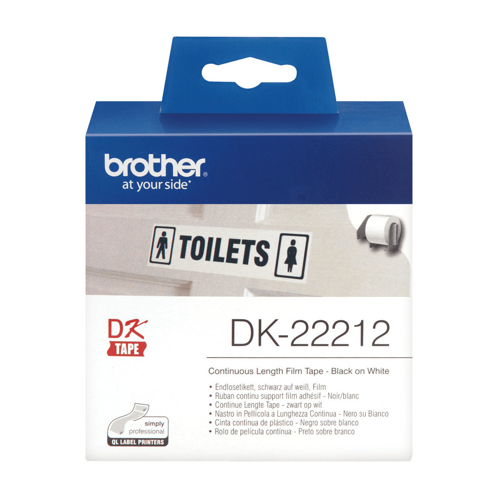 BROTHER RUBAN CONTINU NOIR BLAN