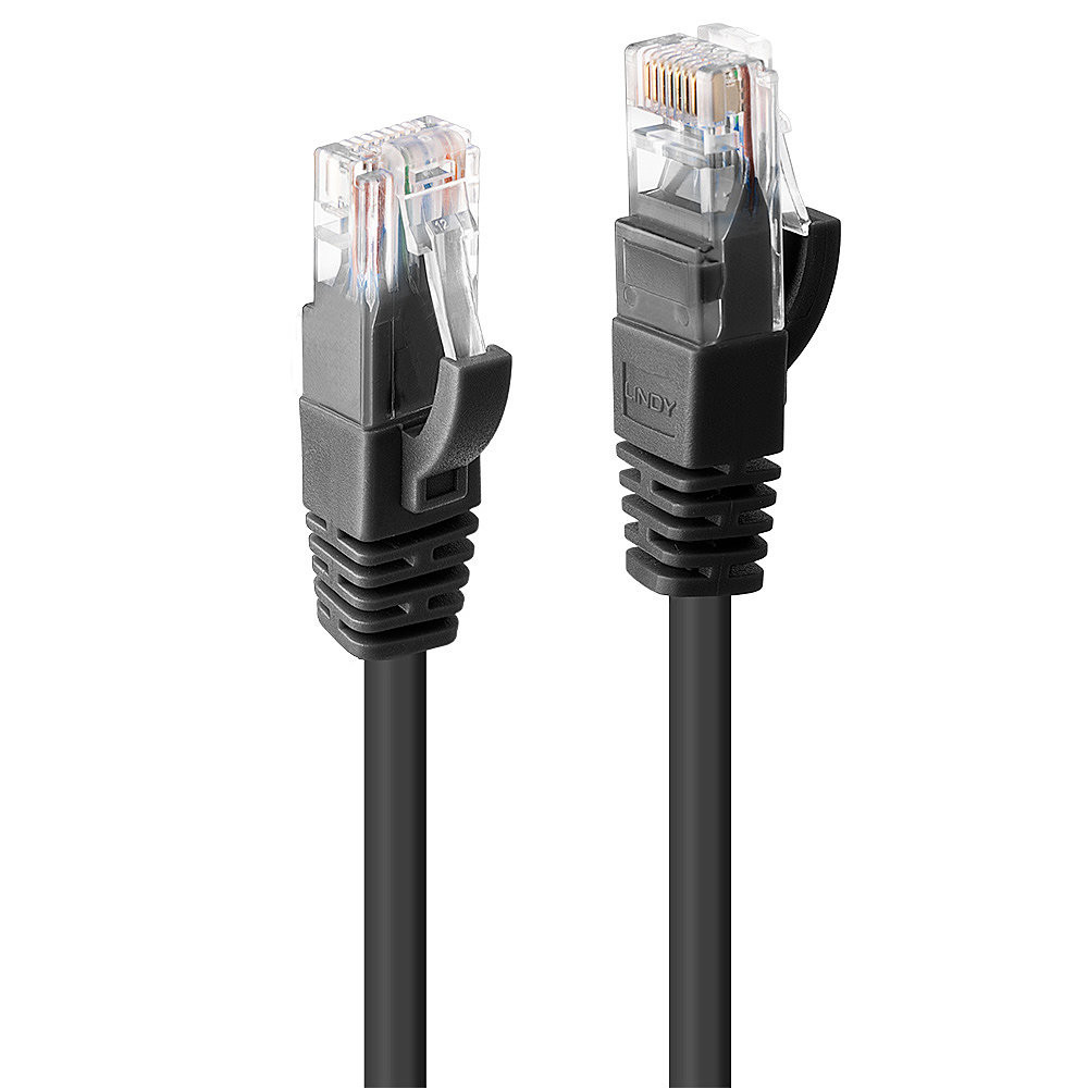 LINDY Cat.6 UTP Cable Black 1m