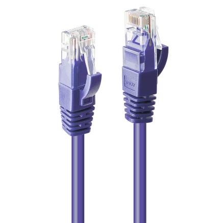 LINDY Cat.6 UTP Cable Purple 0.5m