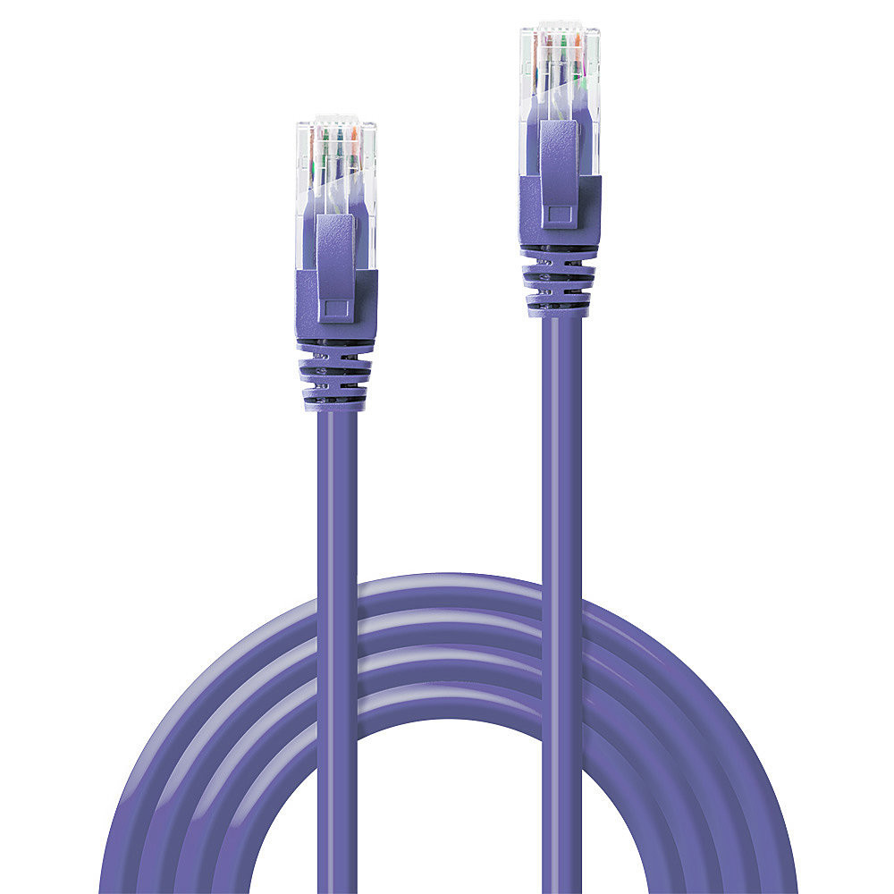 LINDY Cat.6 UTP Cable Purple 0.5m