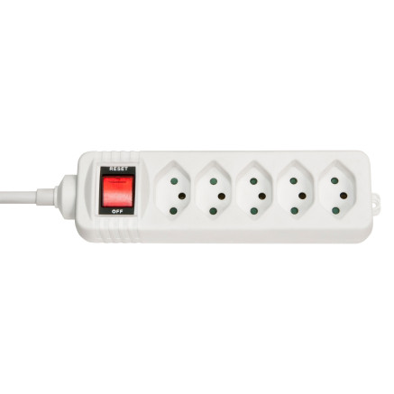 LINDY Mains 5 way gang socket Swiss
