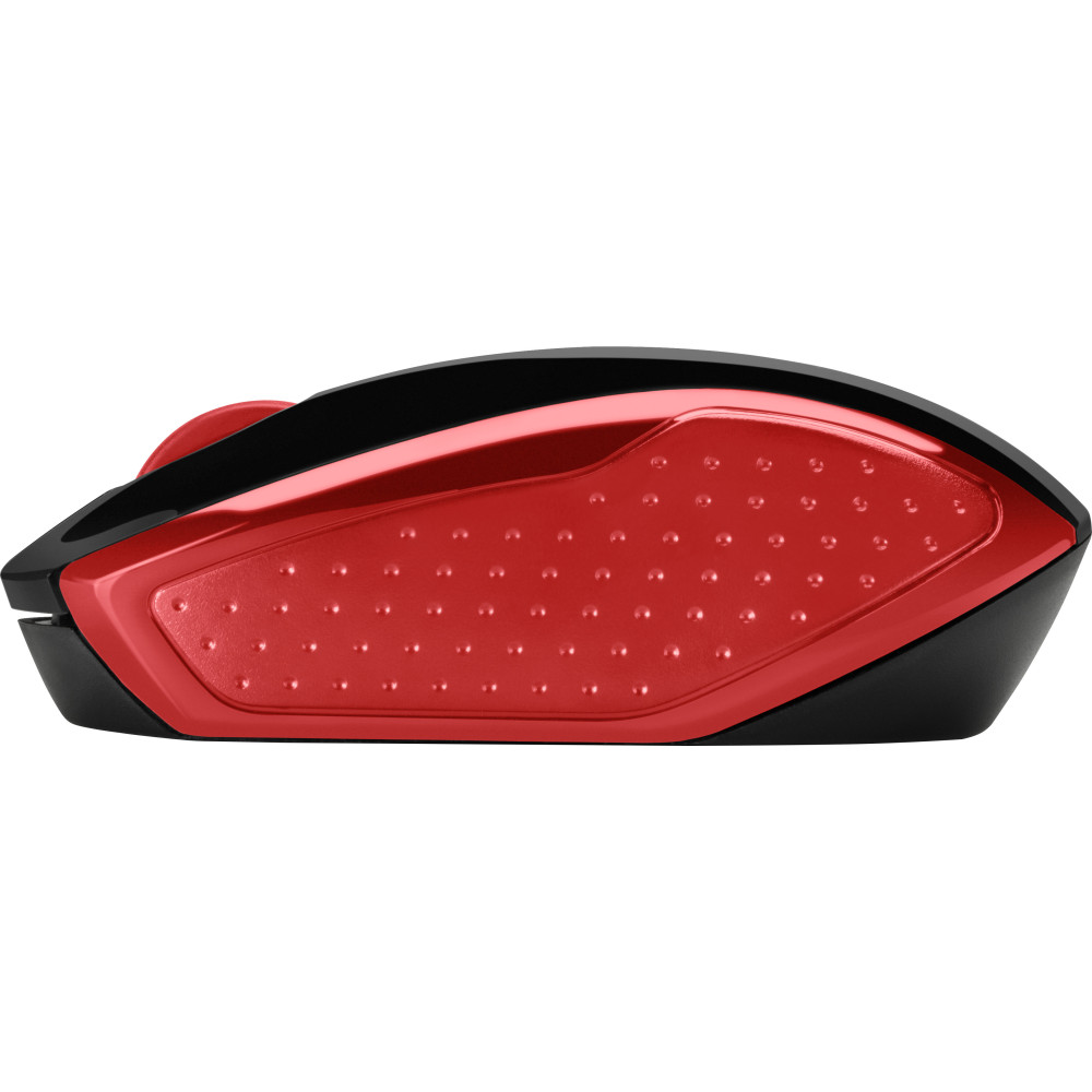 HP 200 - Souris - droitiers et gauchers - optique - sans fil - 2.4 GHz - r cepteur sans fil USB - rouge - pour HP 20, 22, 24,