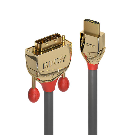 LINDY 15m Gold HDMI to DVI-D-Cable