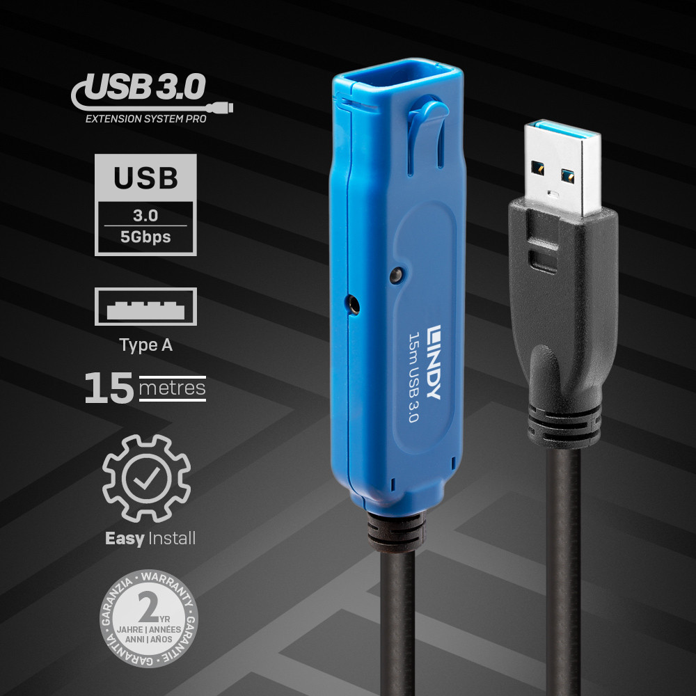 LINDY USB 3.0 Active Extension 15m