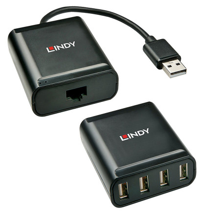 LINDY Extender 4 ports USB 2.0 Cat.5 60m