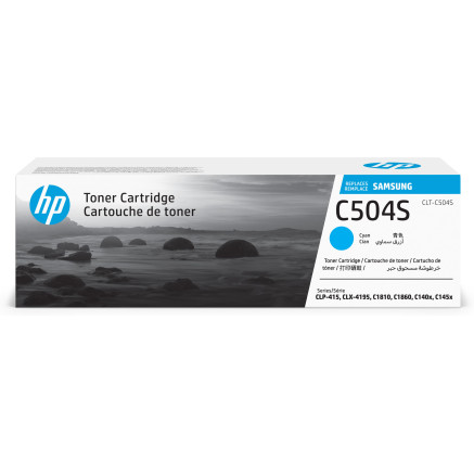 HP CLT-C504S - Cyan - original - cartouche de toner (SU025A) - pour Samsung CLP-415, CLX-4195, MultiXpress SL-C1453, C1454, X