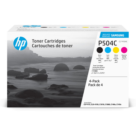 HP CLT-P504C - Pack de 4 - noir, jaune, cyan, magenta - original - cartouche de toner (SU400A) - pour Samsung CLP-415, CLX-41