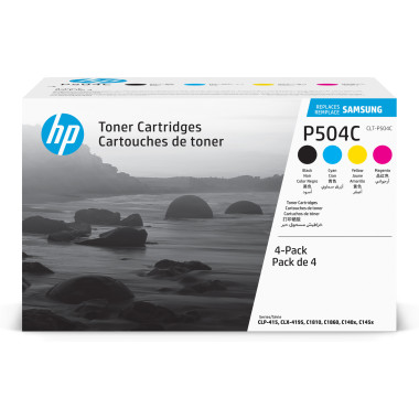 HP CLT-P504C - Pack de 4 - noir, jaune, cyan, magenta - original - cartouche de toner (SU400A) - pour Samsung CLP-415, CLX-41