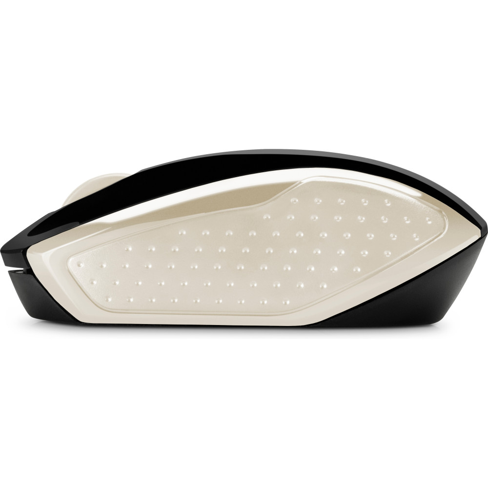 HP 200 - Souris - droitiers et gauchers - optique - sans fil - 2.4 GHz - r cepteur sans fil USB - or de soie - pour HP 20, 22