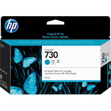 HP 730 - 130 ml - cyan - original - DesignJet - cartouche dencre - pour DesignJet SD Pro MFP, T1600, T1600dr, T1700, T1700dr,