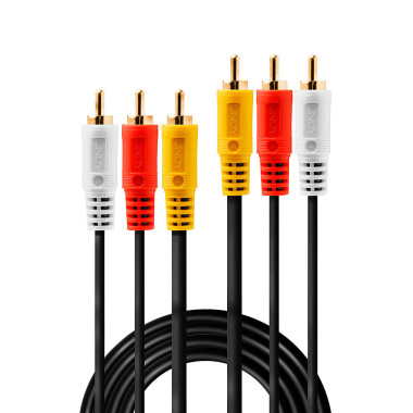 LINDY Audio Video Cable 3xPhono 10m
