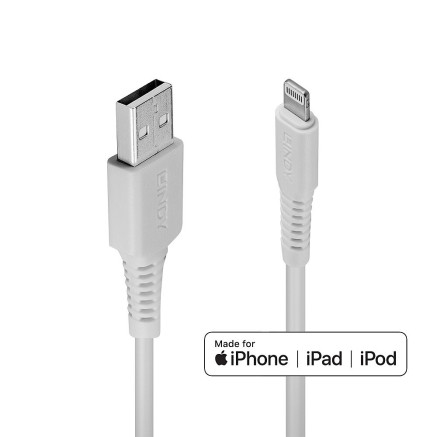 LINDY 0.5m USB to Lightning Cable white