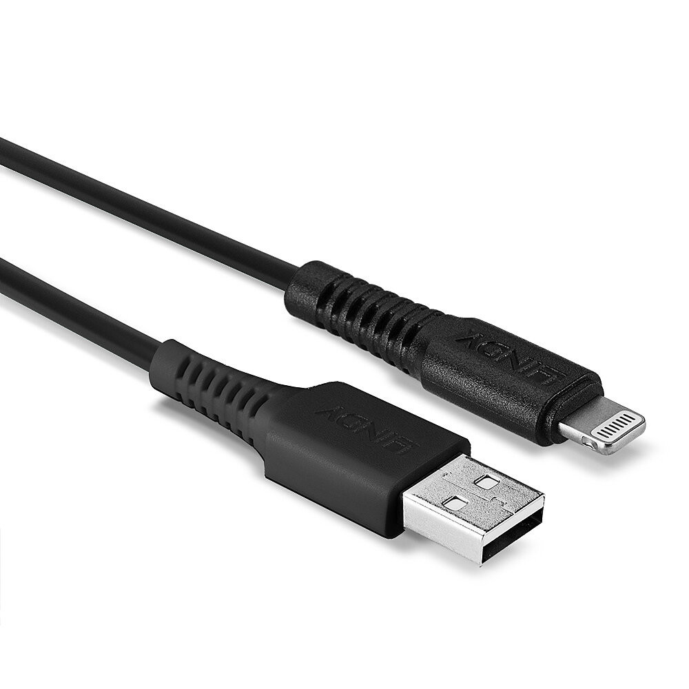 LINDY 2m USB to Lightning Cable black