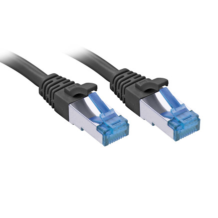 LINDY 0.5m Cat.6A S FTP TPE Black