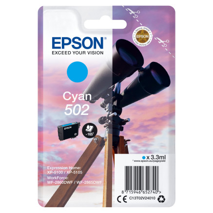 EPSON 1LB Singlepack Cyan 502 Ink