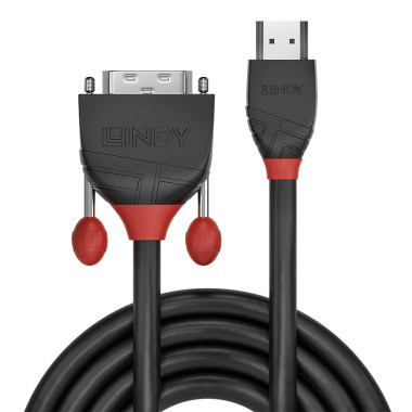 LINDY CÃ¢ble HDMI vers DVI-D Black Line