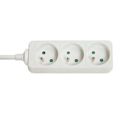LINDY 3 way Mains Gang Socket FR