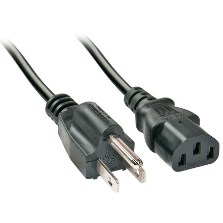 LINDY 2m IEC mains lead US