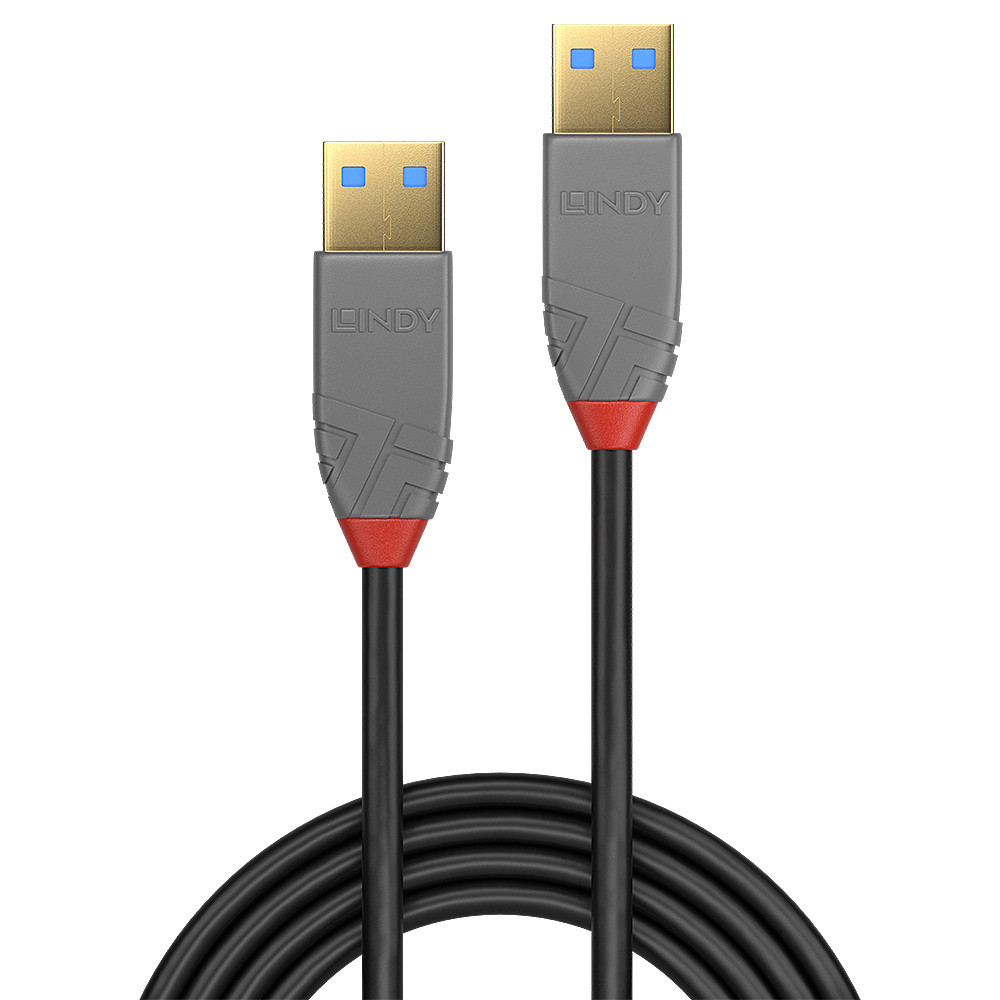 LINDY CÃ¢ble USB 3.0 Type A Anthra Line
