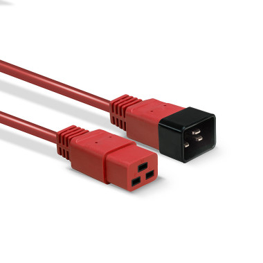 LINDY 2m IEC C19 to C20 Cable Red