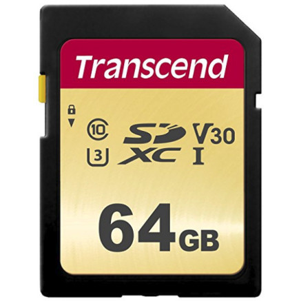 TRANSCEND 64Go UHS-I U3 Carte SD puce