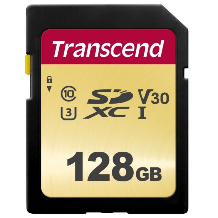 TRANSCEND 128Go UHS-I U3 Carte SD puce