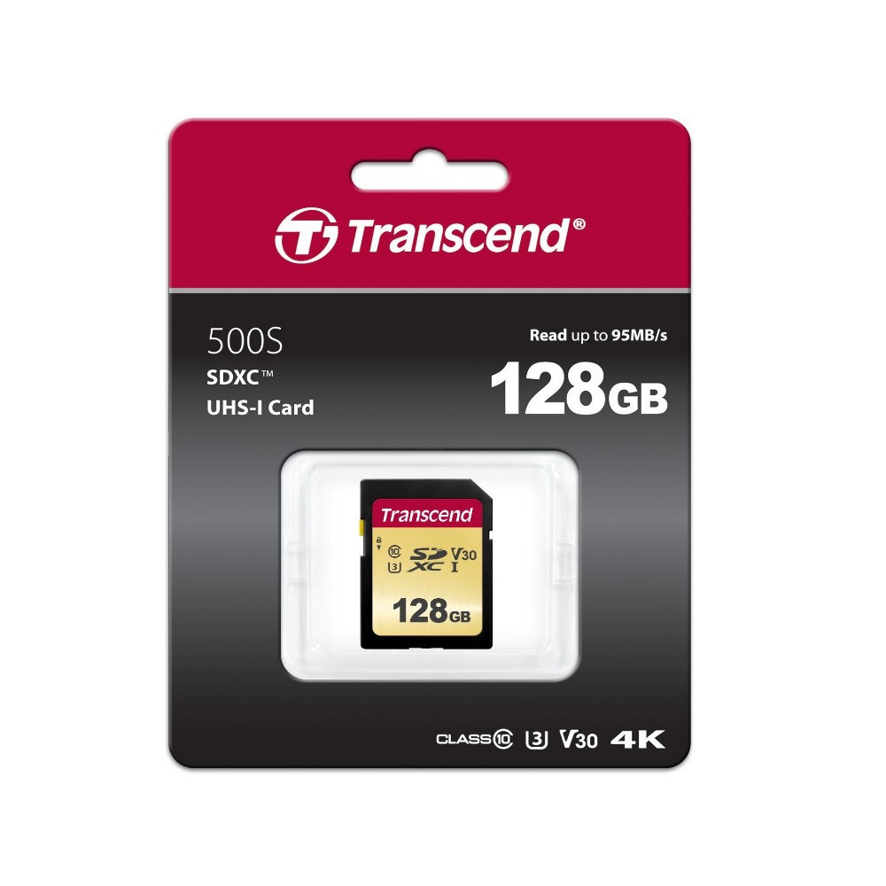 TRANSCEND 128Go UHS-I U3 Carte SD puce