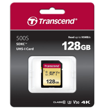 TRANSCEND 128Go UHS-I U3 Carte SD puce