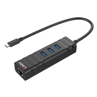 LINDY USB 3.1 Hub and GB Ethernet Adapt.
