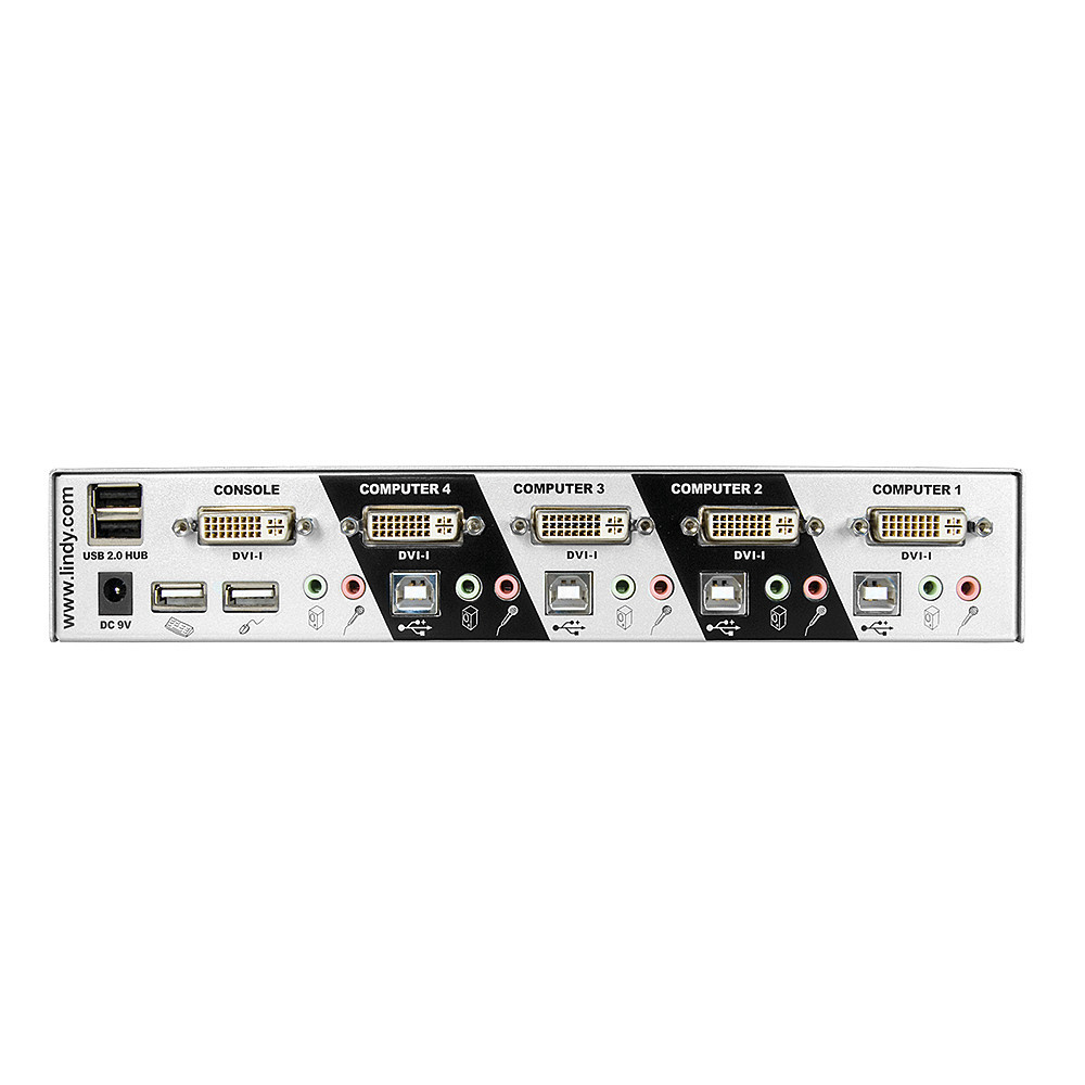 LINDY 4 Port DVI Single Link KVM Switch