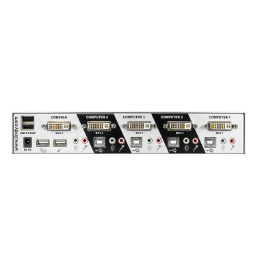 LINDY 4 Port DVI Single Link KVM Switch