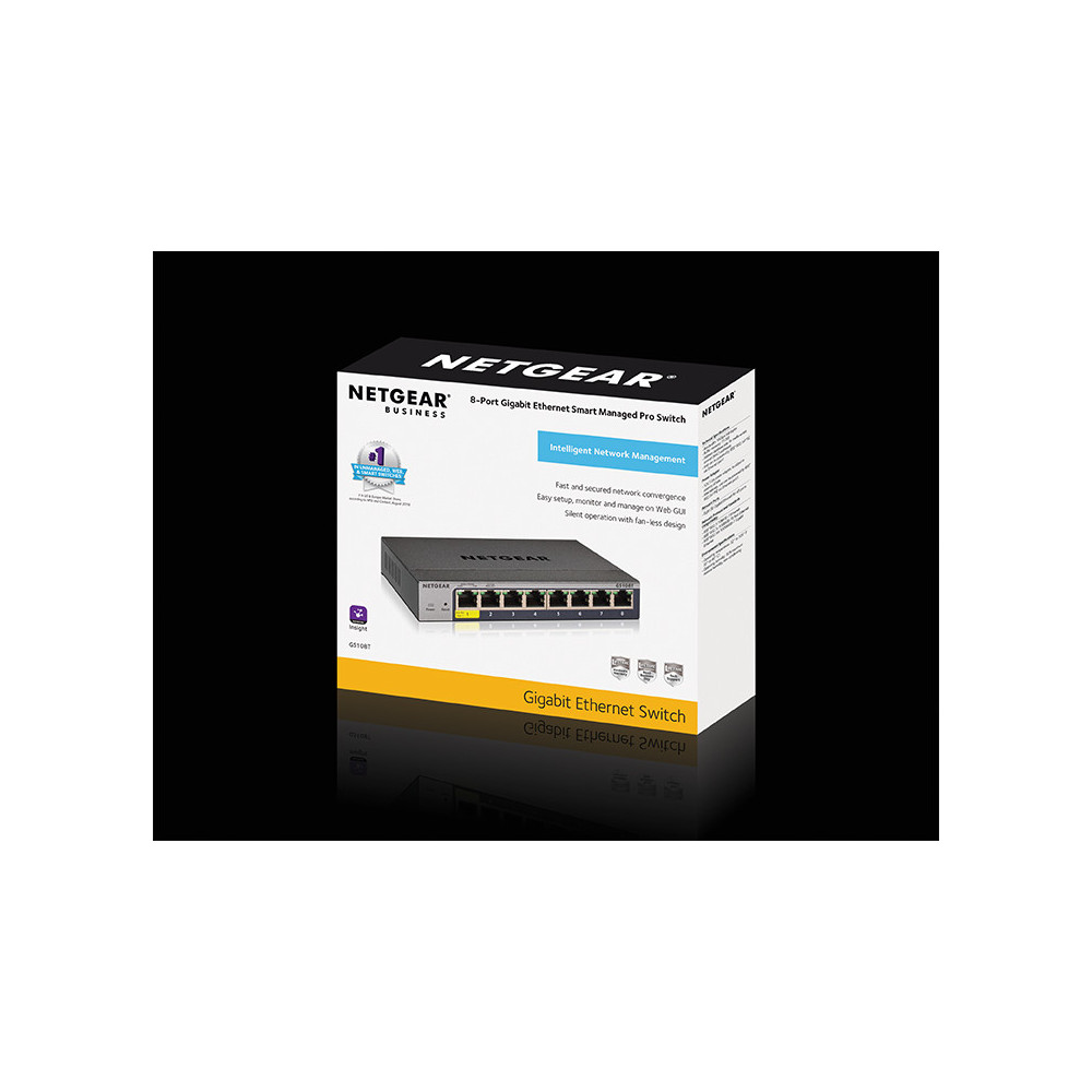 NETGEAR Switch Desktop Pro 8-port 101001000 GS108T-300PES