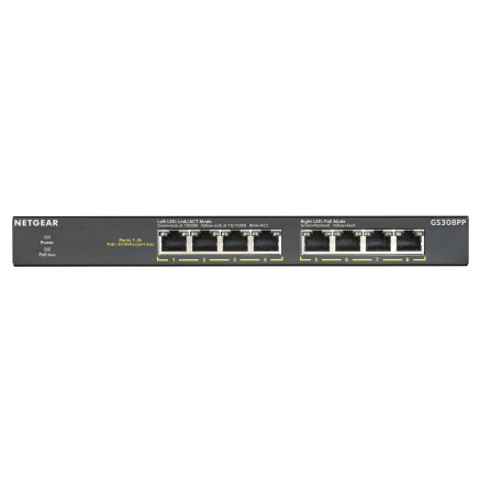 NETGEAR Switch 8-port 101001000 GS308PP-100EUS