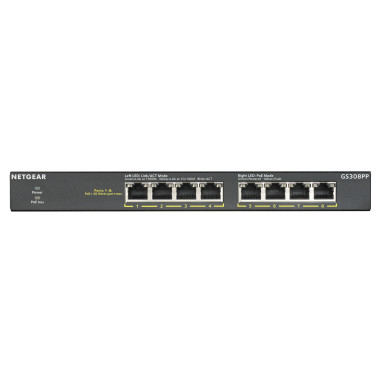 NETGEAR Switch 8-port 101001000 GS308PP-100EUS