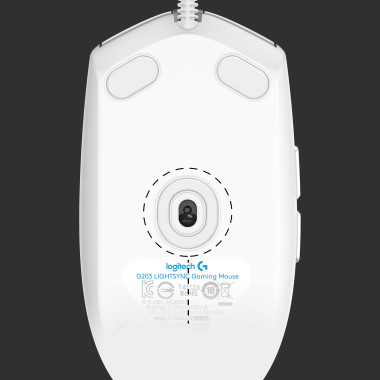 Mouse Logitech G G203 Lightsync - Wei (910-005797)