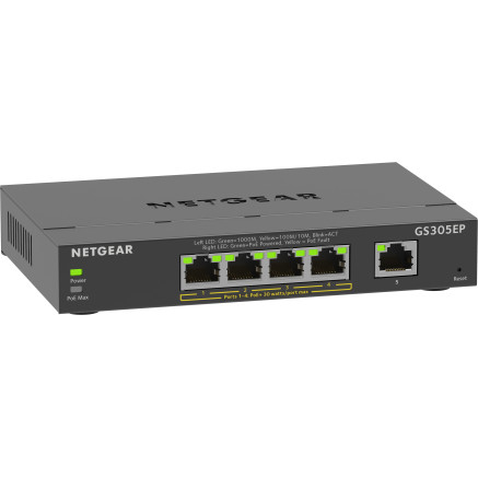 NETGEAR Plus Switch 5-port 101001000 GS305EP-100PES