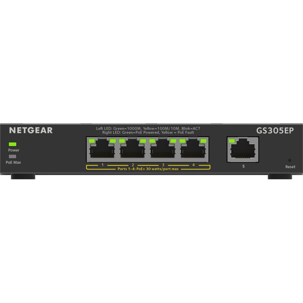 NETGEAR Plus Switch 5-port 101001000 GS305EP-100PES