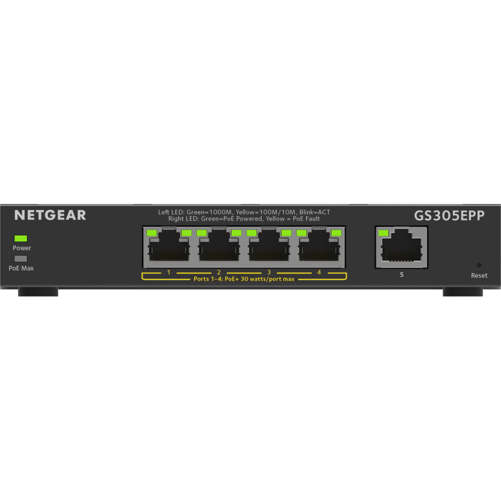 NETGEAR Plus Switch 5-port 101001000 GS305EPP-100PES