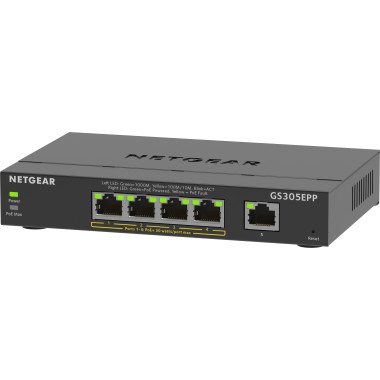 NETGEAR Plus Switch 5-port 101001000 GS305EPP-100PES