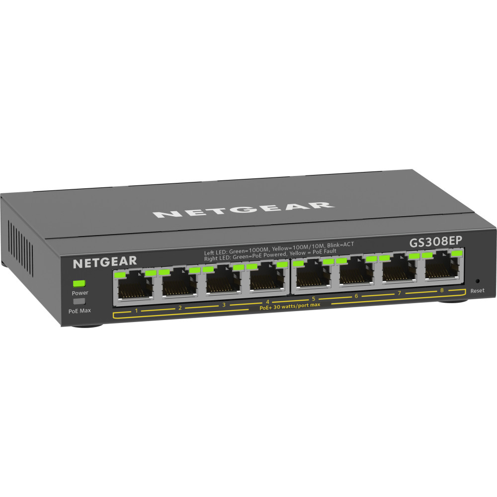 NETGEAR Plus Switch 8-port 101001000 GS308EP-100PES