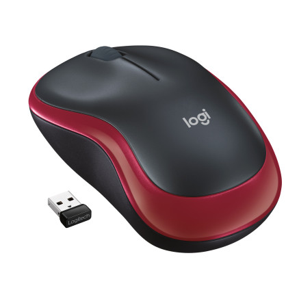 Mouse Logitech M185 Wireless red (910-002240)