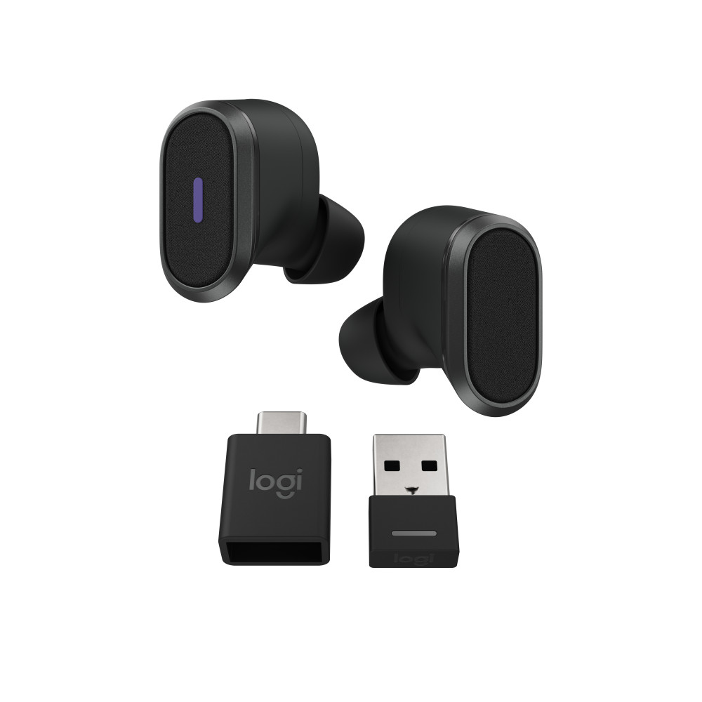 Headset Logitech Zone True Wireless Kopfher mit Mikrofon aktive Rauschunterdrkung - 985-001082